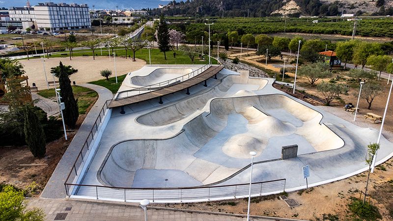 Skatepark Bowl, construit sur une ancienne fontaine ornementale